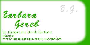 barbara gereb business card